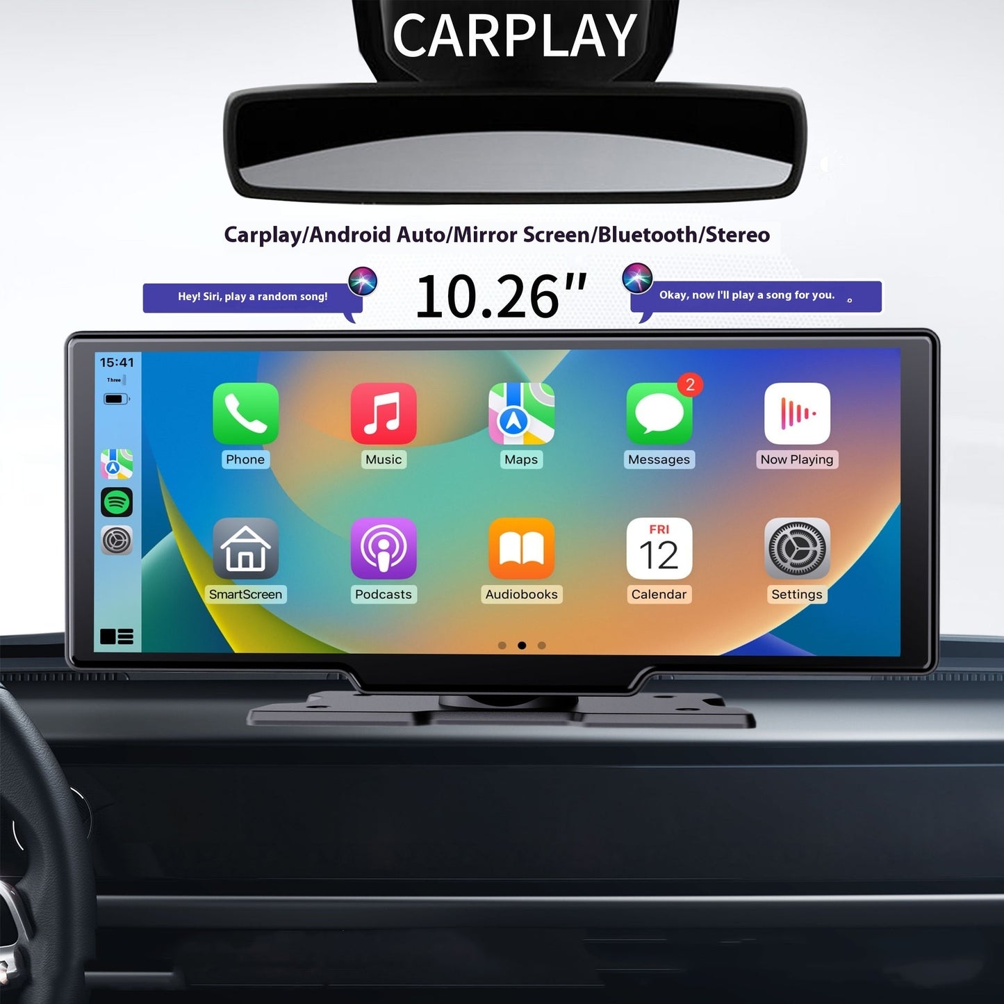Wireless Carplay Light Sense Wifi Navigation Driving Recorder