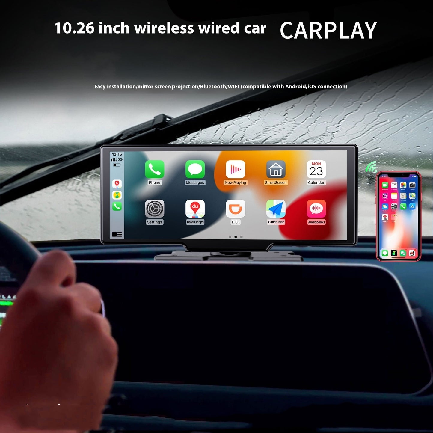 Wireless Carplay Light Sense Wifi Navigation Driving Recorder